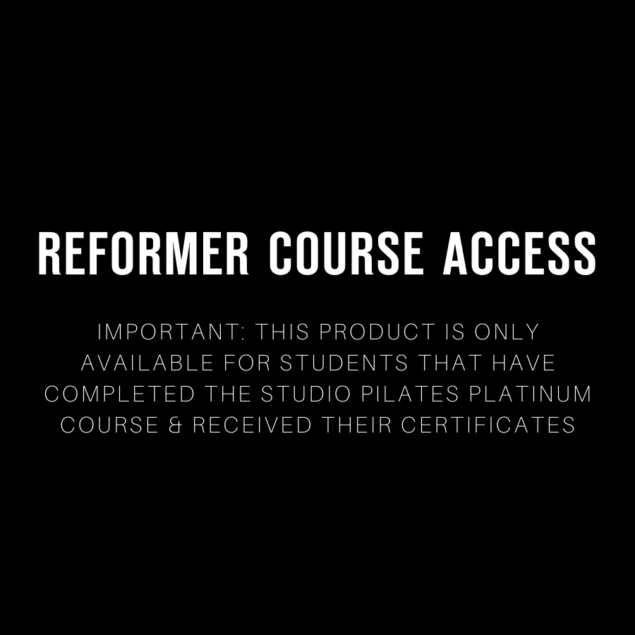 Reformer Course Access: Digital Manual (online) + Online Training Centre